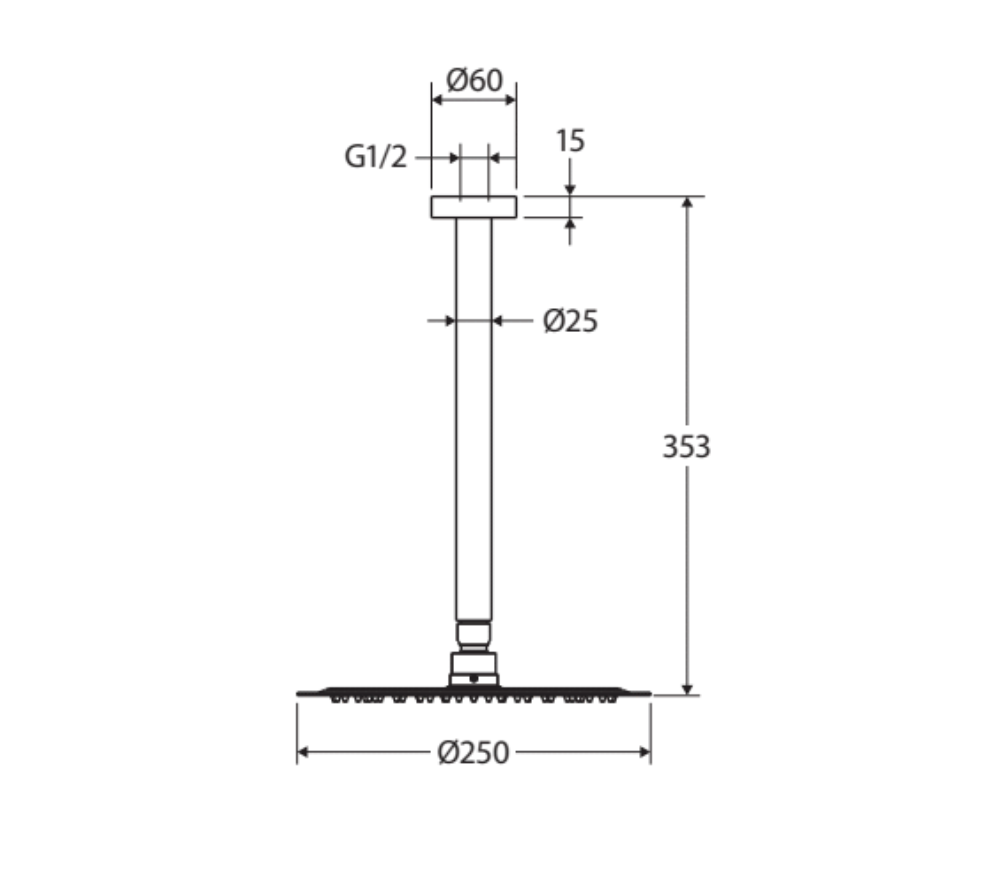 Fienza 411125UB-C Kaya Shower Dropper Set, Urban Brass