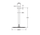 Fienza 411125UB-C Kaya Shower Dropper Set, Urban Brass