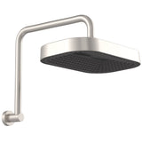 Fienza 411139BN-A Kuro Gooseneck Shower Arm Set, Soft Square Head, Brushed Nickel
