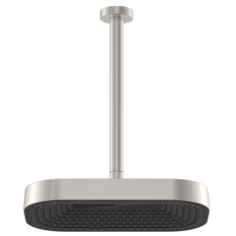 Fienza 411139BN-C Kuro Shower Dropper Set, Soft Square Head, Brushed Nickel