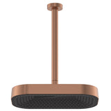 Fienza 411139CO-C Kuro Shower Dropper Set, Soft Square Head, Brushed Copper