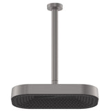 Fienza 411139GM-C Kuro Shower Dropper Set, Soft Square Head, Gun Metal