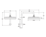 Fienza 41114GM-A Kuro Gooseneck Shower Arm Set, Round Head, Gun Metal
