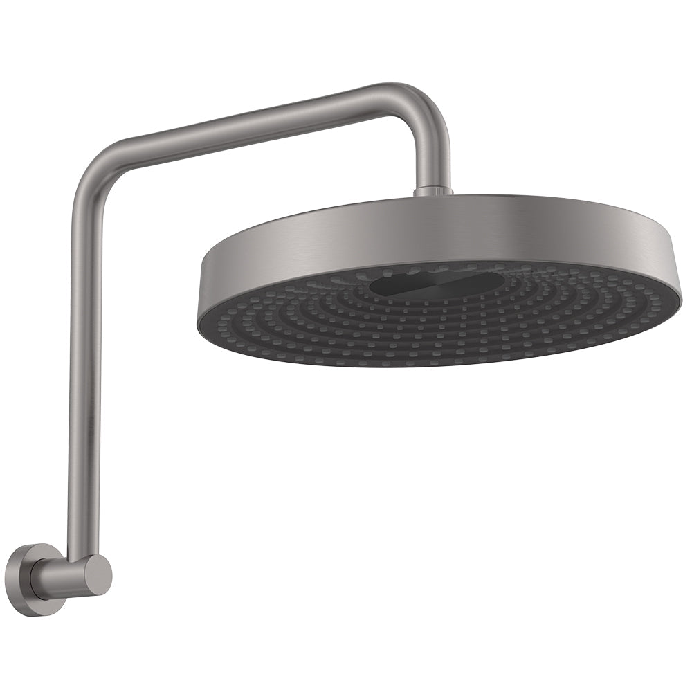 Fienza 41114GM-A Kuro Gooseneck Shower Arm Set, Round Head, Gun Metal