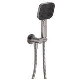 Fienza 433139GM Kuro Hand Shower, Round Plate, Soft Square Head, Gun Metal