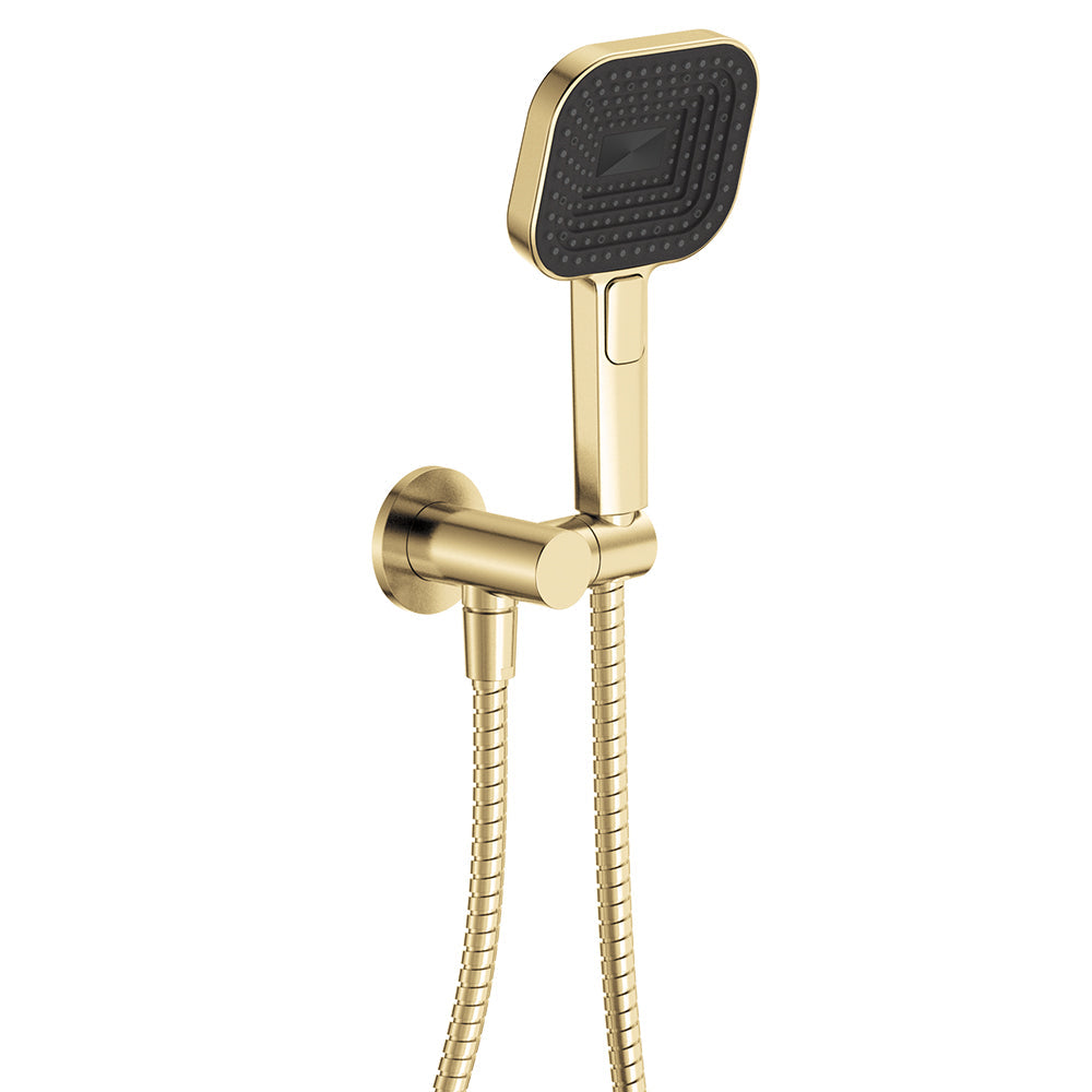 Fienza 433139UB Kuro Hand Shower, Round Plate, Soft Square Head, Urban Brass