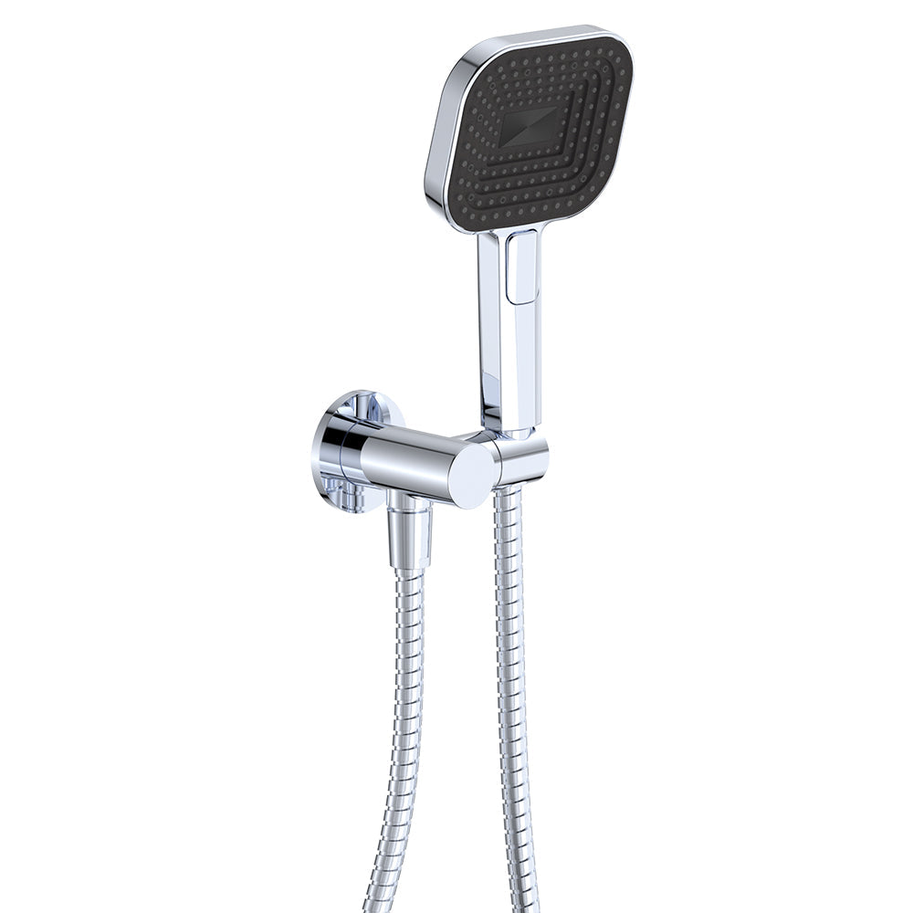 Fienza 433139 Kuro Hand Shower, Round Plate, Soft Square Head, Chrome