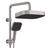 Fienza 434140GM Kuro Twin Half-Rail Shower, Soft Square Head, Gun Metal