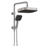 Fienza 434140GM Kuro Twin Half-Rail Shower, Soft Square Head, Gun Metal