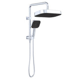 Fienza 434140 Kuro Twin Half-Rail Shower, Soft Square Head, Chrome