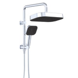 Fienza 434140 Kuro Twin Half-Rail Shower, Soft Square Head, Chrome