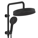 Fienza 434139B Kuro Twin Half-Rail Shower, Round Head, Matte Black