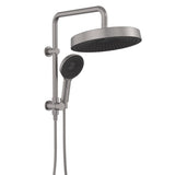 Fienza 434139GM Kuro Twin Half-Rail Shower, Round Head, Gun Metal