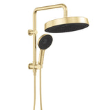 Fienza 434139UB Kuro Twin Half-Rail Shower, Round Head, Urban Brass