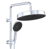 Fienza 434139 Kuro Twin Half-Rail Shower, Round Head, Chrome