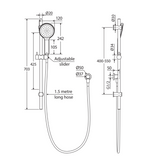 Fienza 444109MW Kaya Shower Rail, Matte White
