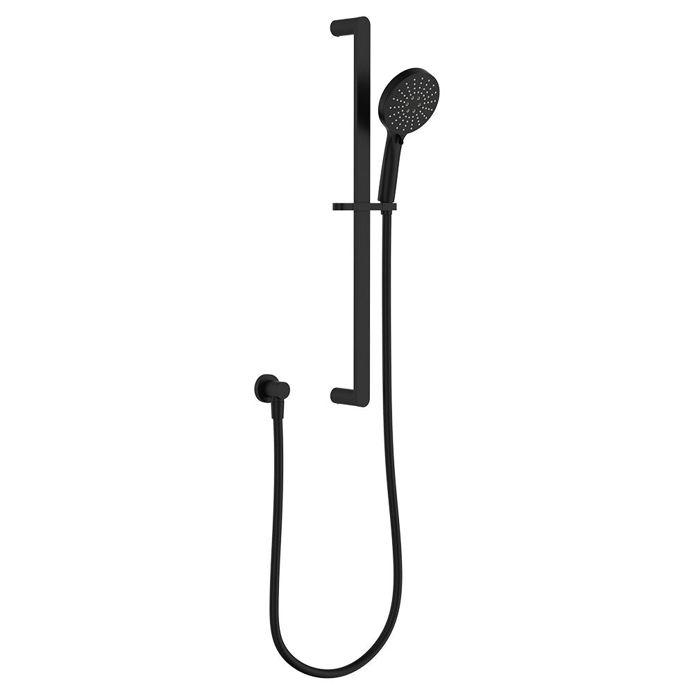 Fienza 444118B Empire Slim Rail Shower, Matte Black