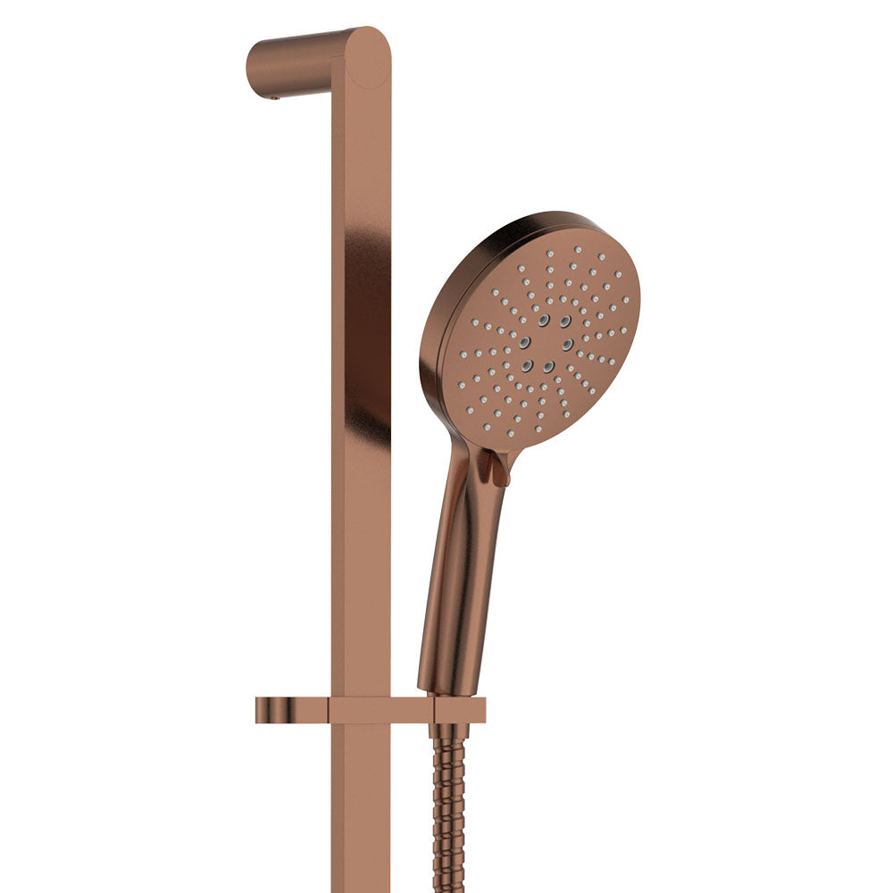 Fienza 444118CO Empire Slim Rail Shower, Brushed Copper
