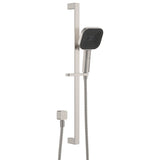 Fienza 444139BN Kuro Rail Shower Soft Square Head, Brushed Nickel