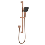 Fienza 444139CO Kuro Rail Shower Soft Square Head, Brushed Copper