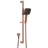 Fienza 444139CO Kuro Rail Shower Soft Square Head, Brushed Copper