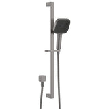 Fienza 444139GM Kuro Rail Shower Soft Square Head, Gun Metal