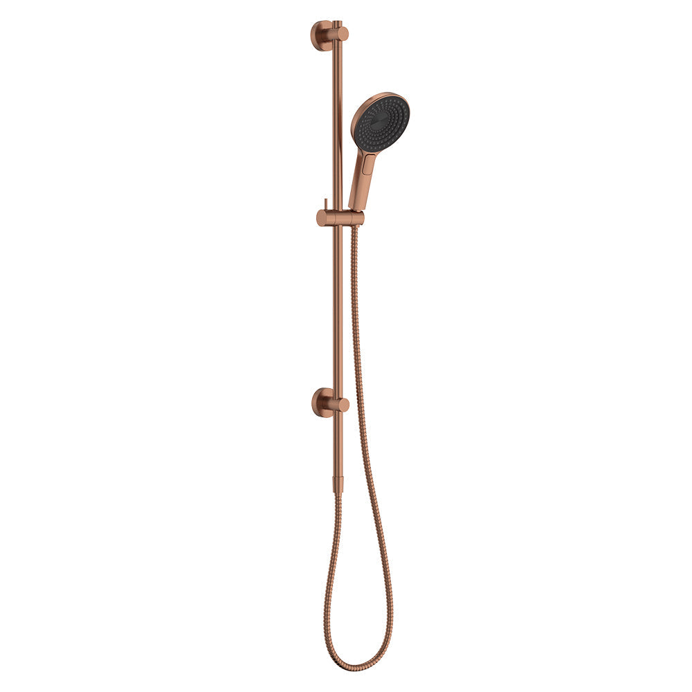 Fienza 444140CO Kuro Rail Shower Round, Brushed Copper