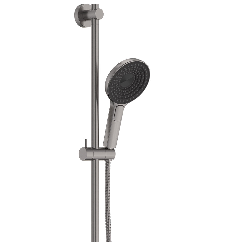 Fienza 444140GM Kuro Rail Shower Round, Gun Metal