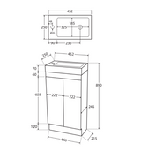 Fienza 4525DWK Denzel 450 Vanity on Kickboard