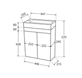 Fienza Ralph 4525Wall White 450Mm Vanity Unit Wall Hung - Special Order Units
