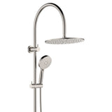 Fienza 455110BN Empire Slim Curved Twin Shower, Brushed Nickel