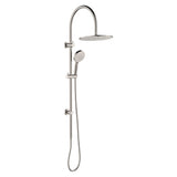 Fienza 455110BN Empire Slim Curved Twin Shower, Brushed Nickel