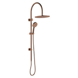 Fienza 455110CO Empire Slim Curved Twin Shower, Brushed Copper
