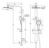 Fienza 455119B Kaya Deluxe Twin Shower, Matte Black