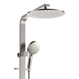 Fienza 455124BN Empire Slim Deluxe Twin Shower, Brushed Nickel