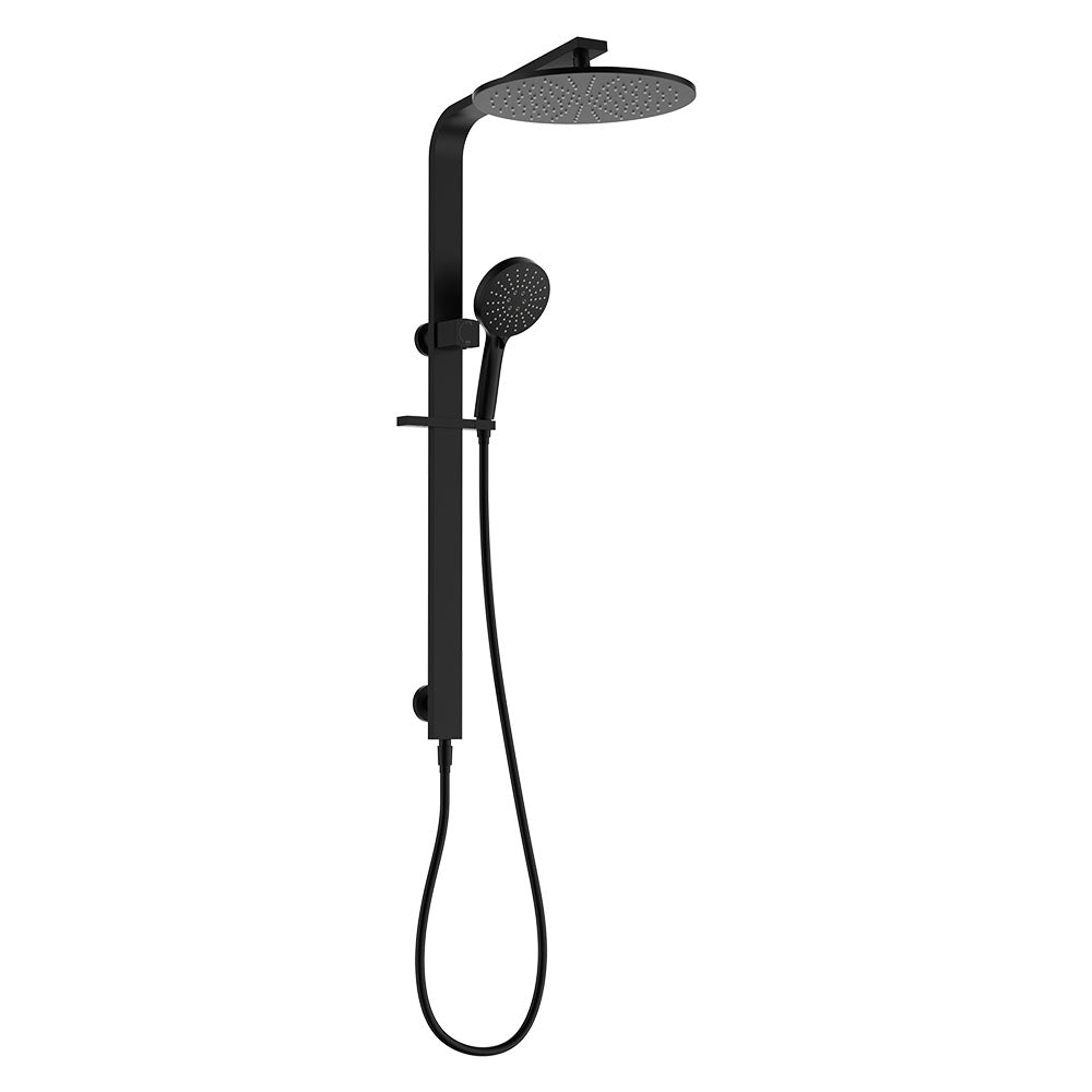 Fienza 455124B Empire Slim Deluxe Twin Shower, Matte Black