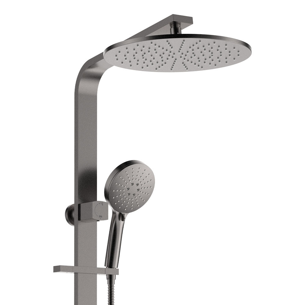 Fienza 455124GM Empire Slim Deluxe Twin Shower, Gun Metal