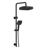 Fienza 455137B Kuro Twin Shower, Soft Square Head, Matte Black