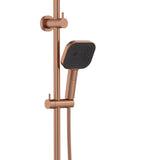 Fienza 455137CO Kuro Twin Shower, Soft Square Head, Brushed Copper