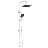 Fienza 455137 Kuro Twin Shower, Soft Square Head, Chrome