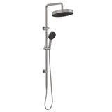 Fienza 455138GM Kuro Twin Shower, Round Head, Gun Metal