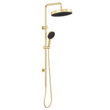 Fienza 455138UB Kuro Twin Shower, Round Head, Urban Brass