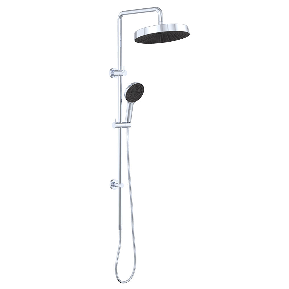 Fienza 455138 Kuro Twin Shower, Round Head, Chrome
