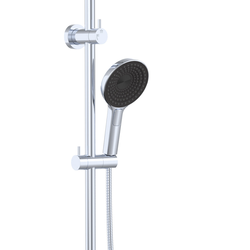 Fienza 455138 Kuro Twin Shower, Round Head, Chrome