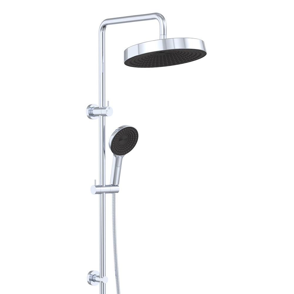 Fienza 455138 Kuro Twin Shower, Round Head, Chrome