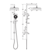 Fienza 455138UB Kuro Twin Shower, Round Head, Urban Brass
