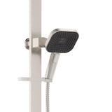 Fienza 455139BN Kuro Deluxe Twin Shower Soft Square Head, Brushed Nickel