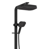 Fienza 455139B  Kuro Deluxe Twin Shower Soft Square Head, Matte Black