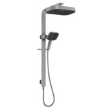 Fienza 455139GM Kuro Deluxe Twin Shower Soft Square Head, Gun Metal