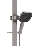 Fienza 455139GM Kuro Deluxe Twin Shower Soft Square Head, Gun Metal